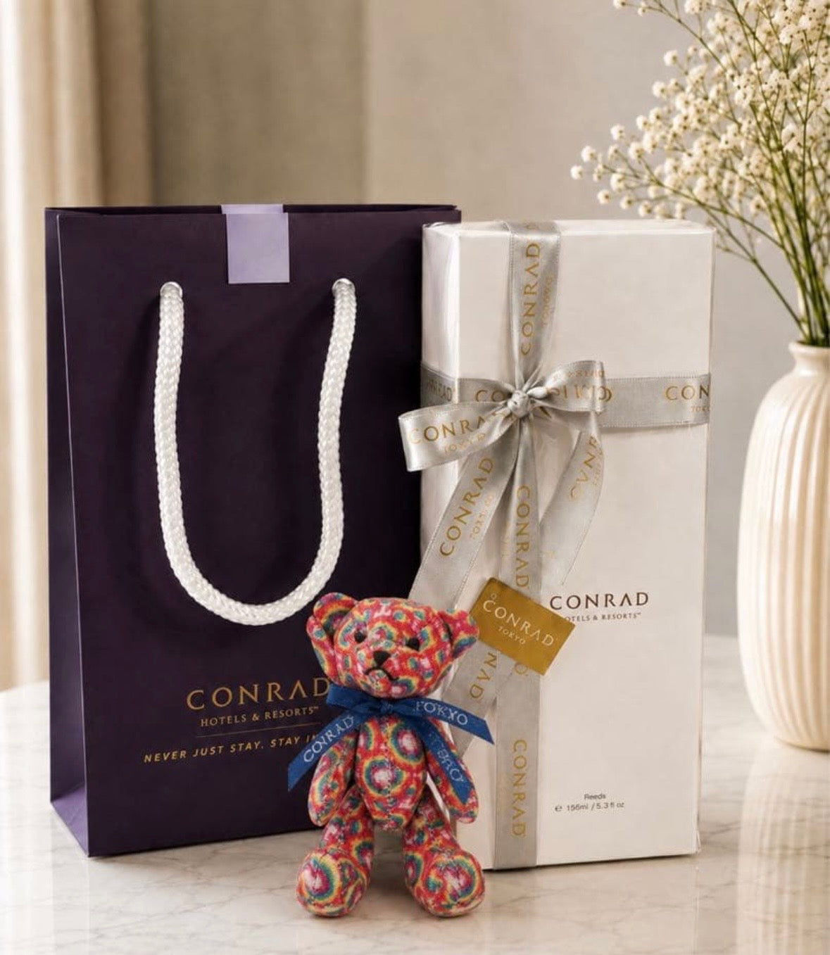 コンラッド東京 リードディフューザー＆ベア ギフトセット | Conrad Tokyo Reed Diffuser & Bear Gift Set